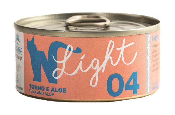 Natural Code Light 04 Tonno e Aloe Gatti Adulti Lattina 4x70g-1