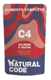 Natural Code C04 Salmone E Anatra Gatti Adulti Busta 70g-1