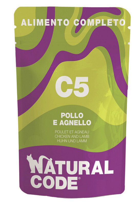 Natural Code C05 Pollo E Agnello Gatti Adulti Busta 70g-1