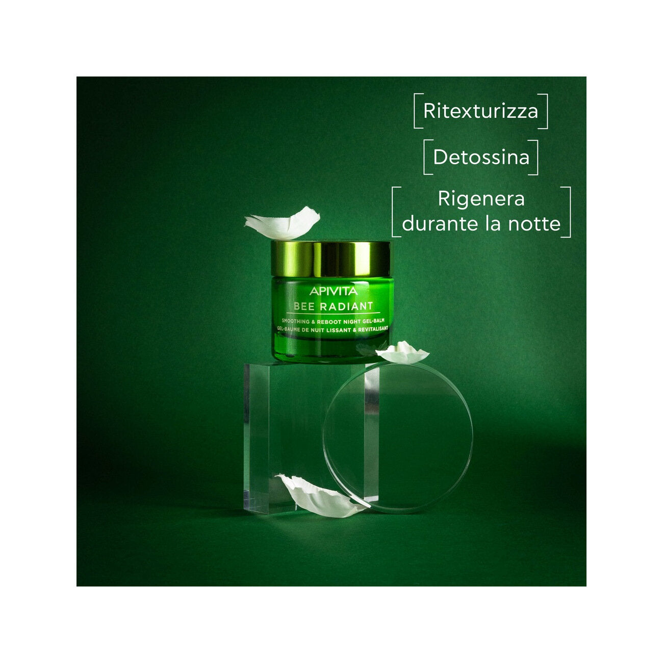 Apivita Bee Radiant Gel-Balsamo Notte Levigante & Riattivante 50ml-2