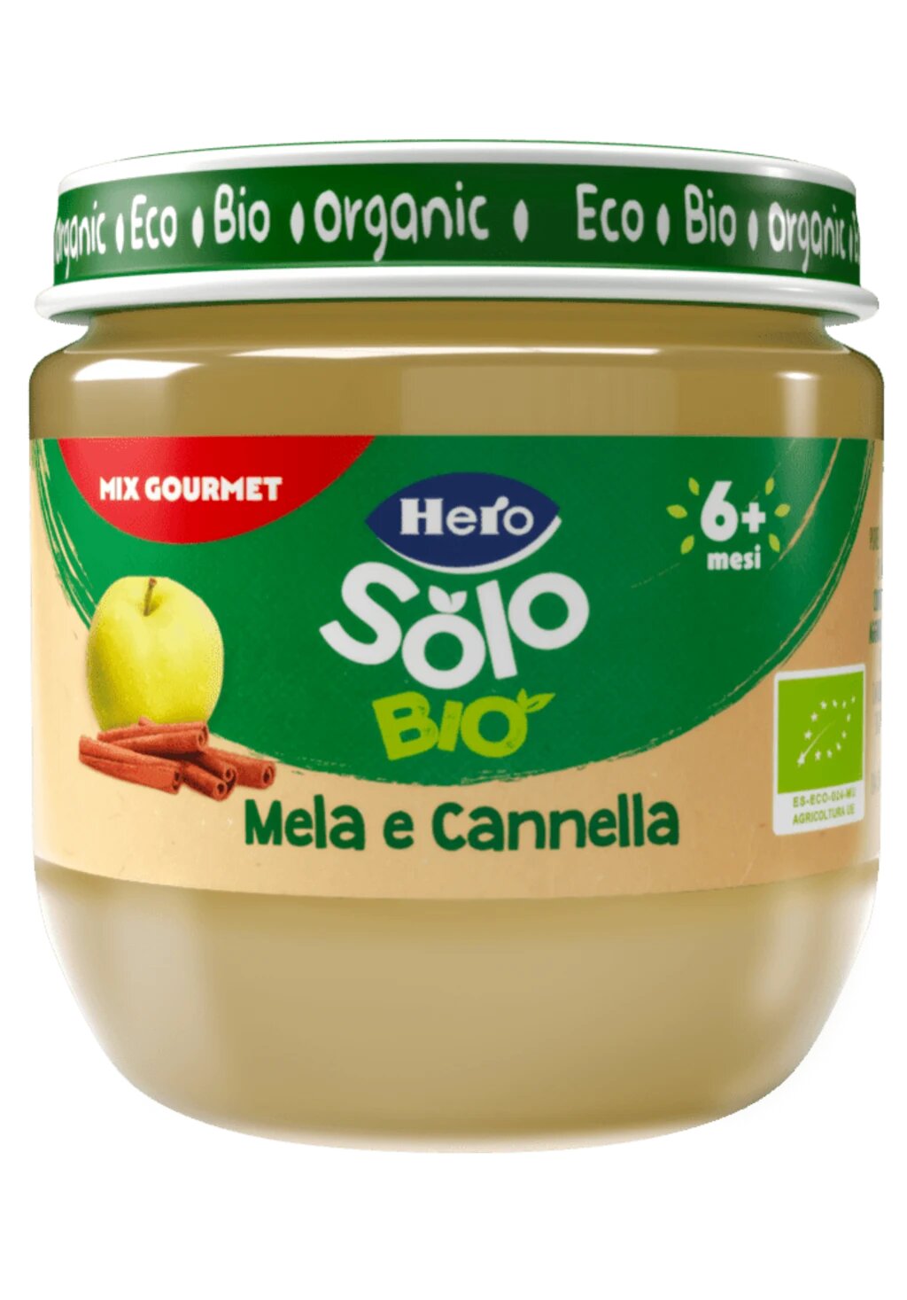 Hero Solo Omogeneizzato Mela E Cannella 100% Bio 120g-1