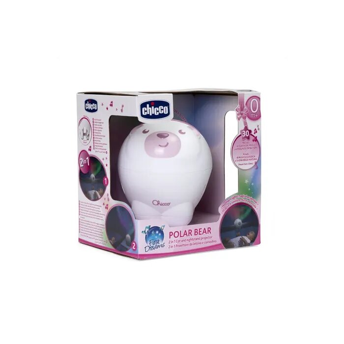 Chicco Orso Polare Proiettore E Carillon Rosa Per Neonato-8