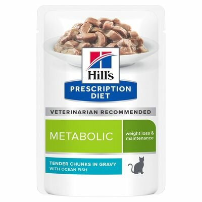 Hill’s Prescription Diet Metabolic Con Pesce Oceanico Cibo Umido Per Gatti 85g-1