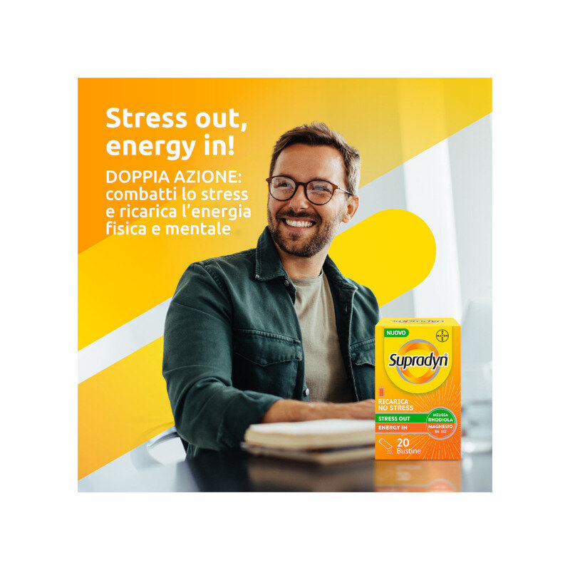 Supradyn Ricarica No Stress Integratore Vitamine e Magnesio contro la Stanchezza da Stress 20 Buste-3