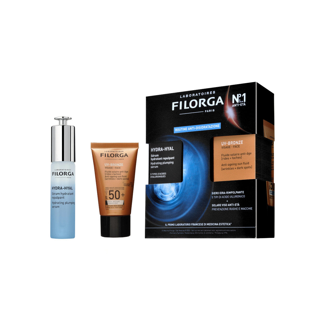 Filorga Cofanetto Duo Siero Siero Hydra-Hyal 30ml + Protezione Solare Viso UV-Bronze SPF50+ 40ml-2