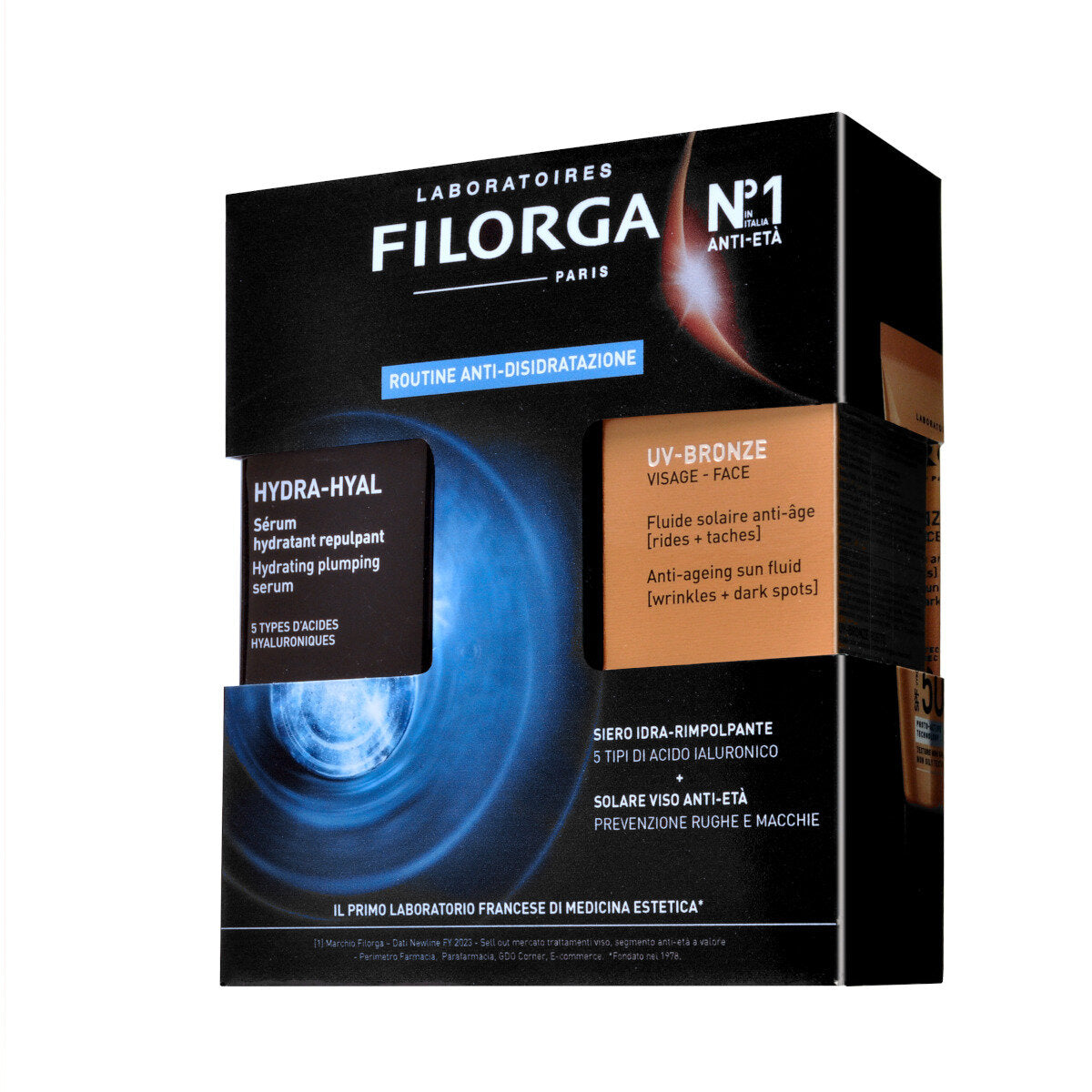 Filorga Cofanetto Duo Siero Siero Hydra-Hyal 30ml + Protezione Solare Viso UV-Bronze SPF50+ 40ml-1