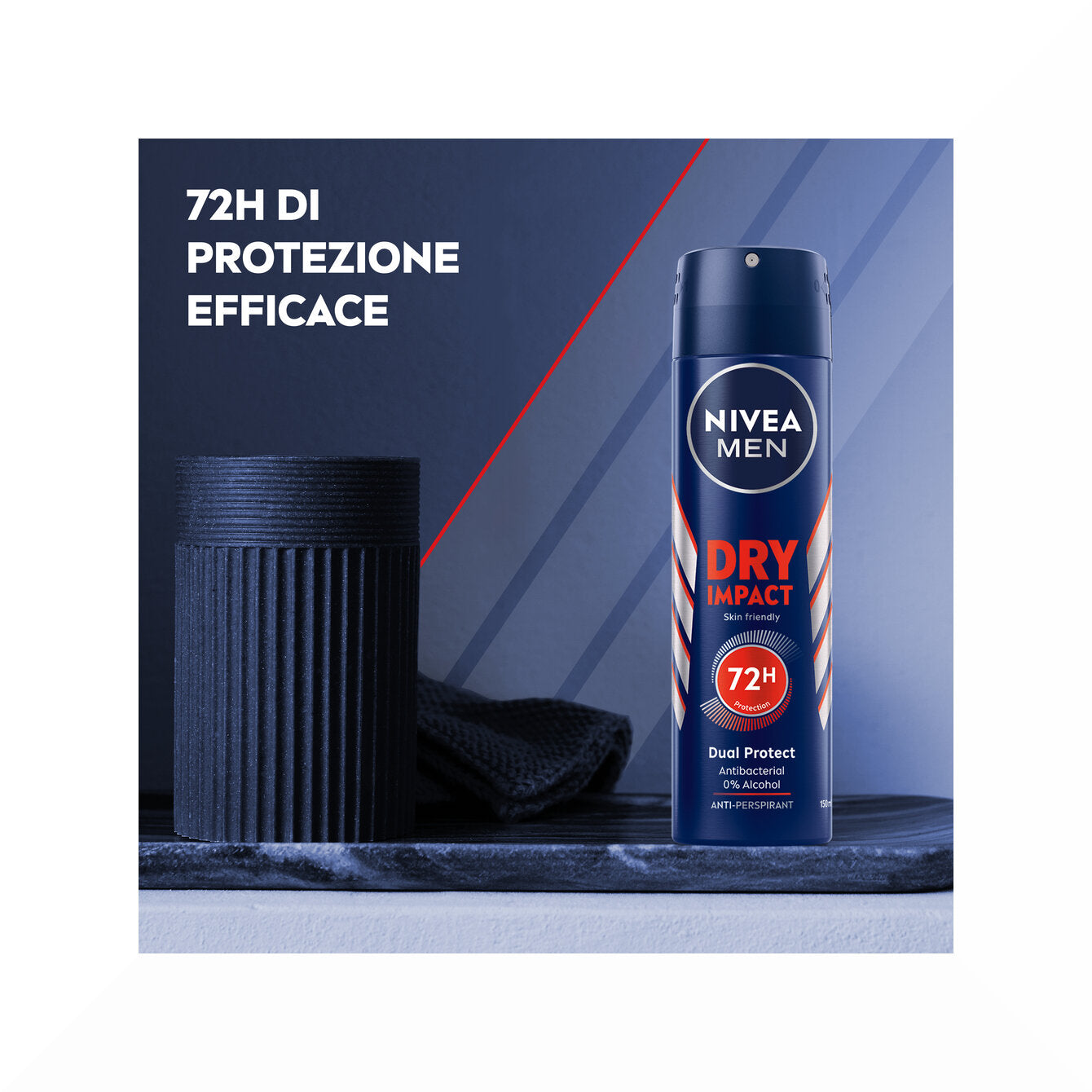 Nivea Men Dry Impact Deodorante Spray Uomo 150ml Per 72h Di Protezione Antitraspirante-5
