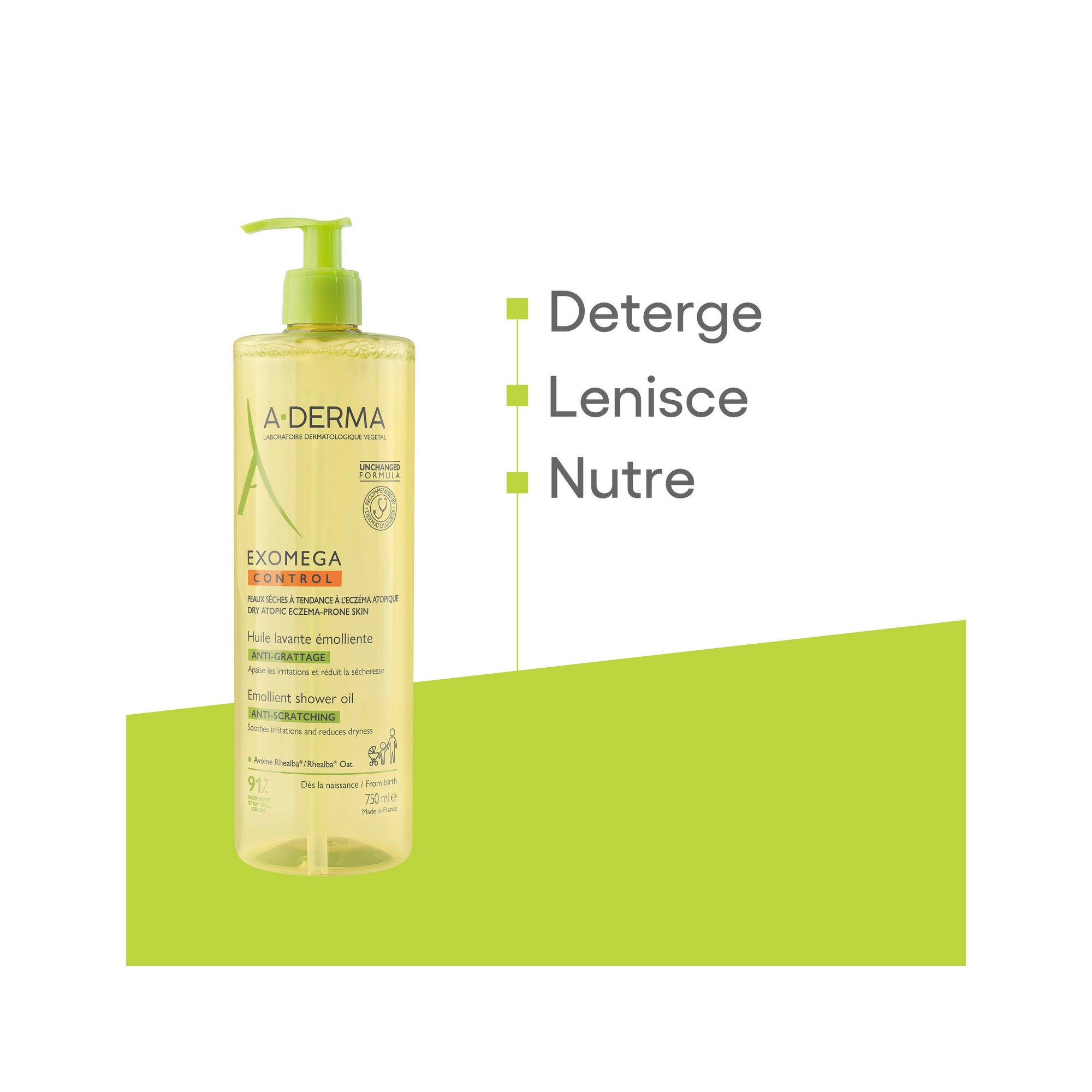 A-Derma Exomega Control Olio Lavante Emolliente Anti-grattage 750ml-2