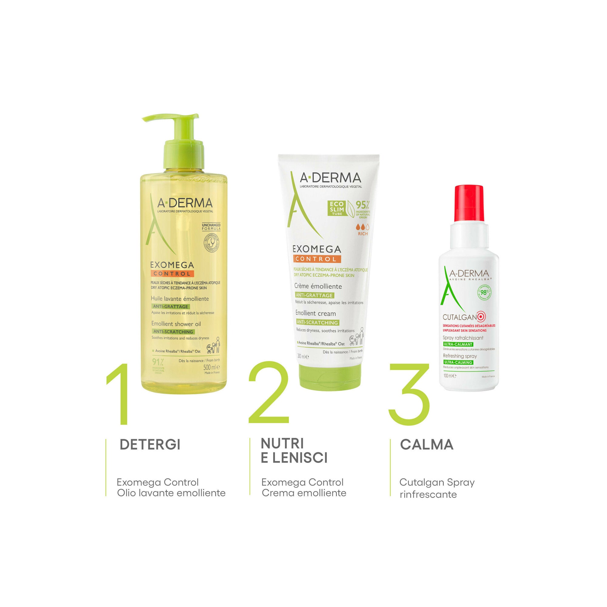 A-Derma Exomega Control Olio Lavante Emolliente Anti-grattage 750ml-6
