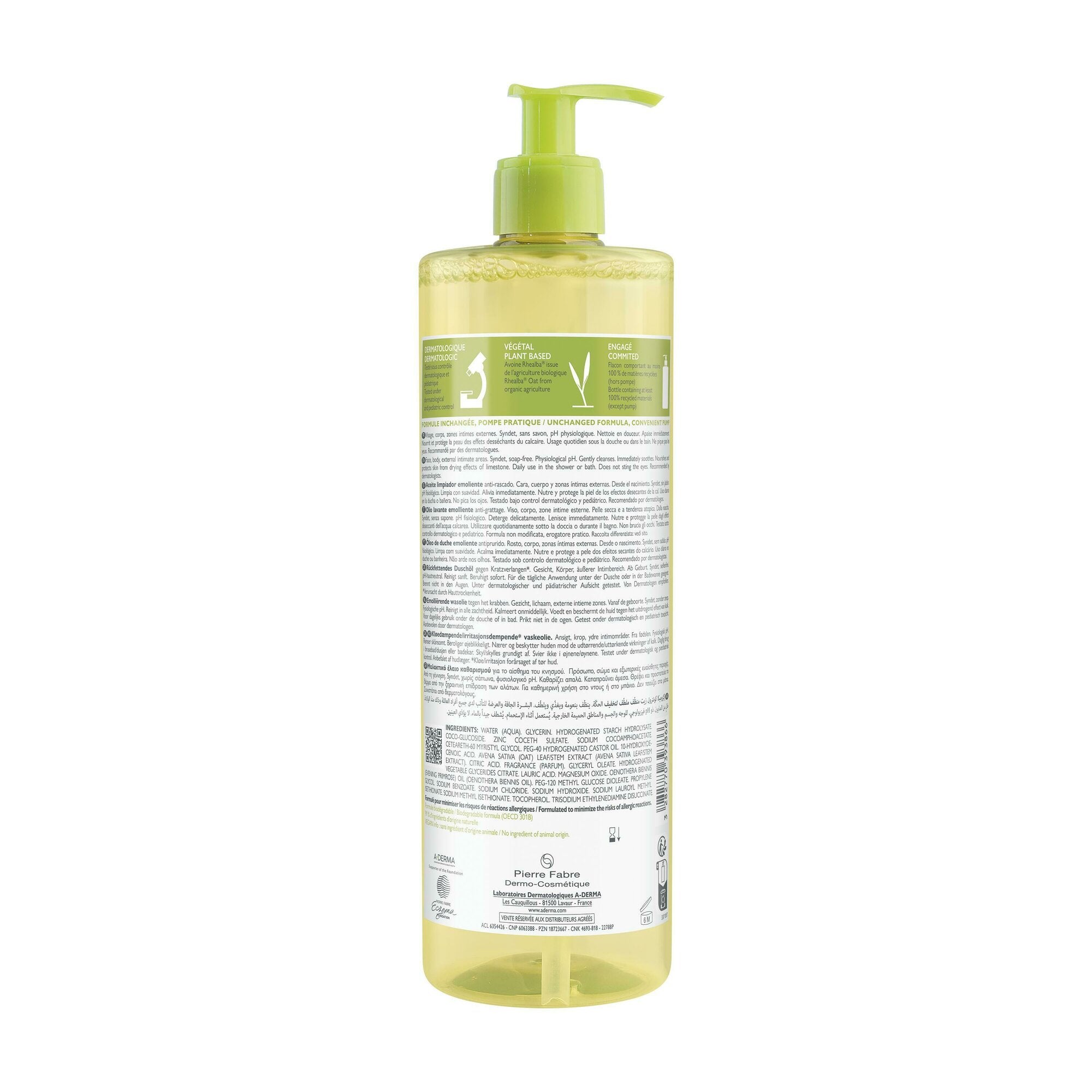 A-Derma Exomega Control Olio Lavante Emolliente Anti-grattage 750ml-7