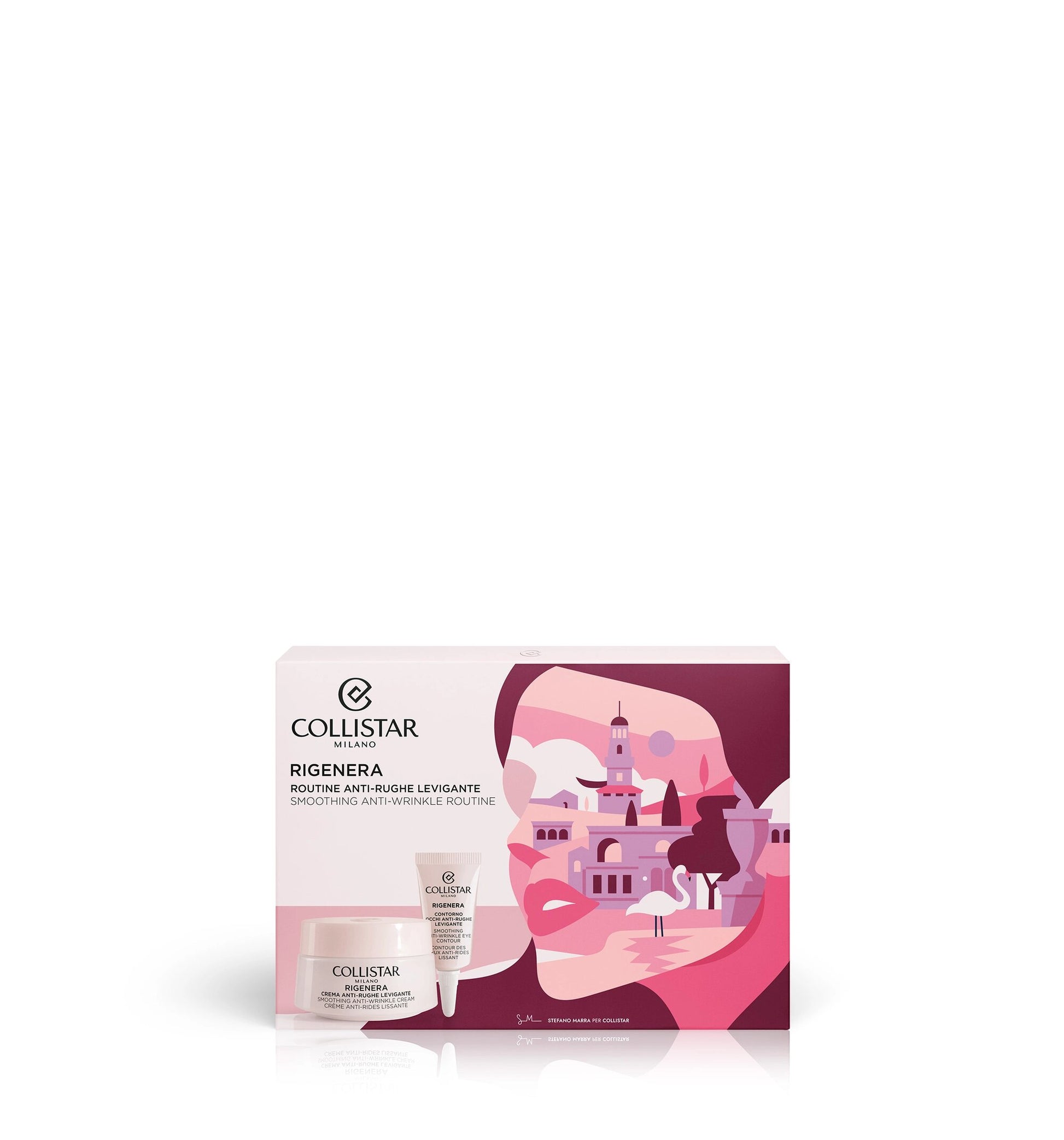 Collistar Cofanetto Crema Viso/Collo 50ml + Contorno Occhi 5ml + Bustina Gocce Magiche + Pochette-1