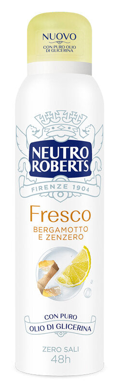 Neutro Roberts Deodorante Spray Fresco Giallo Zero Sali di Alluminio 150ml-1