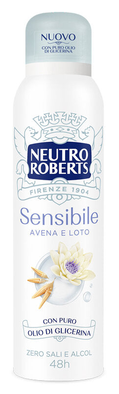 Neutro Roberts Deodorante Spray Pelle Sensibile Zero Sali di Alluminio 150ml-1