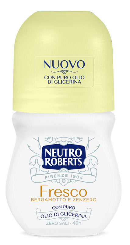 Neutro Roberts Deodorante Roll On Fresco Giallo Zero Sali di Alluminio 50ml-1