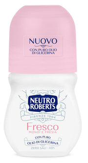 Neutro Roberts Deodorante Roll On Fresco Rosa Zero Sali di Alluminio 50ml-1