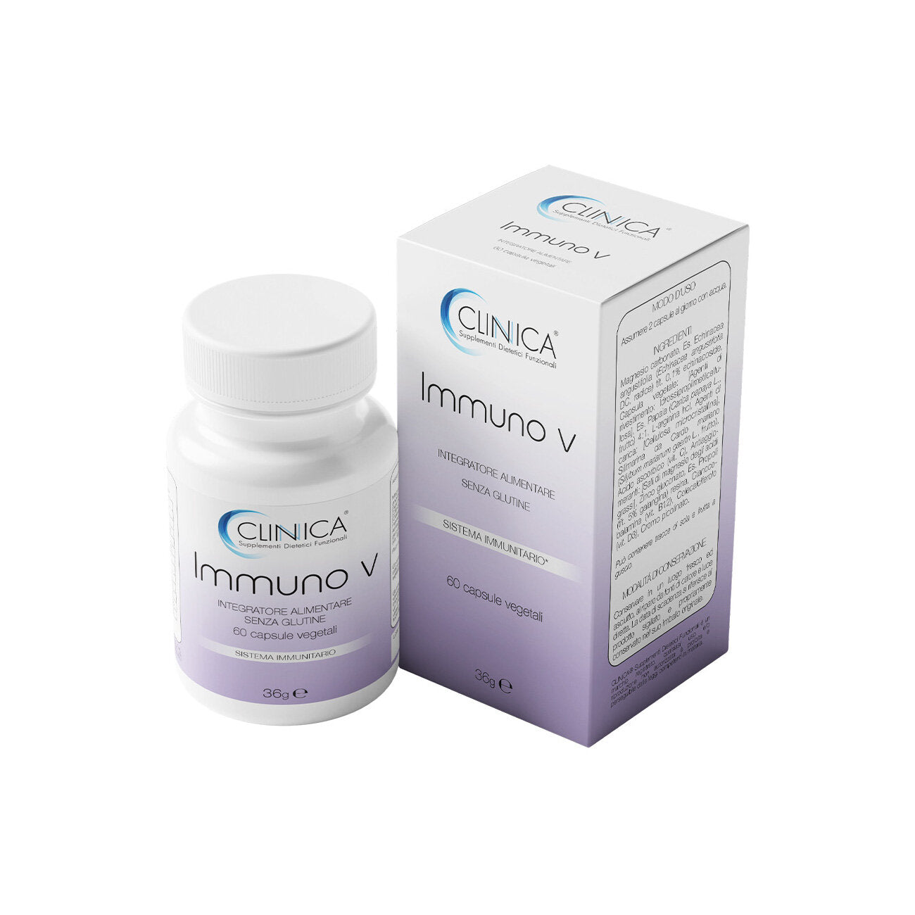 Clinica Immuno V 60 Capsule Vegetali – 1 Mese Di Trattamento-2