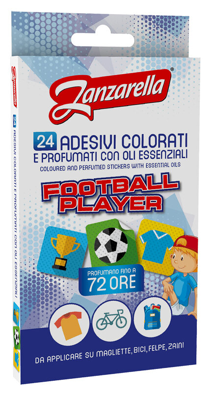 Zanzarella Adesivi Colorati Football Player 24 Pezzi-1