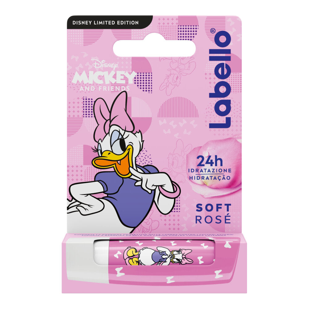 Labello Soft Rosé Disney Limited Edition Daisy Duck Burrocacao Labbra Colorato E Idratante 4,8g-1