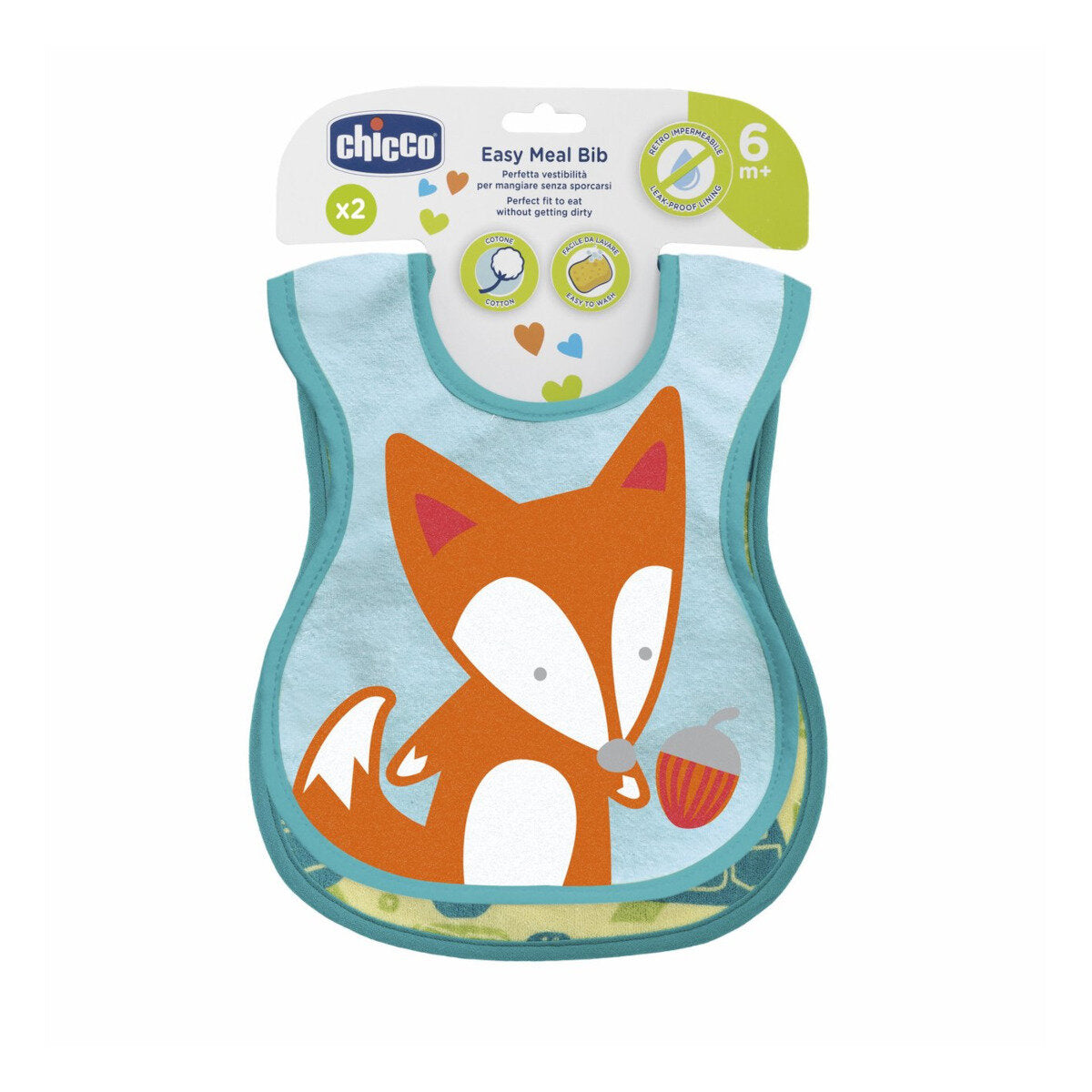 Chicco Bavaglini Easy Meal 6+ Mesi 2 Pezzi-1