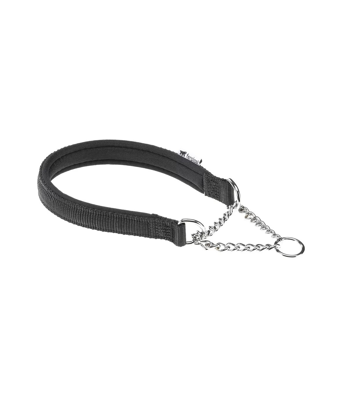 Ferplast Daytona CSS Collare Semistrangolo Nylon Soffice Imbottitura Nero Per Cani CSS20/55-1