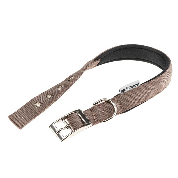 Ferplast Daytona C Collare In Nylon Con Soffice Imbottitura Marrone Per Cani C25/53-1