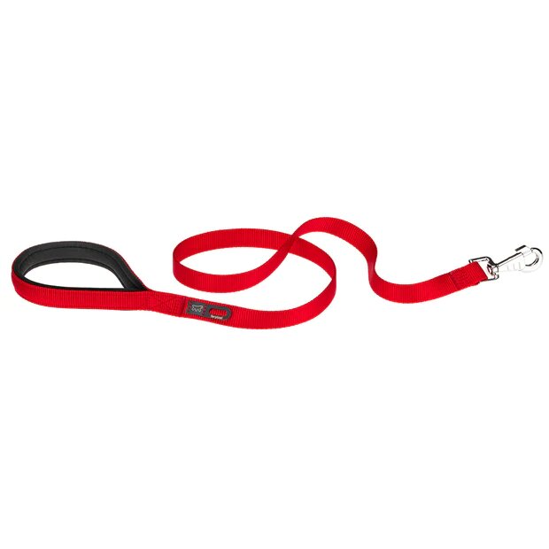 Ferplast Daytona G Guinzaglio In Nylon Impugnatura Imbottita E Porta Sacchetti Igienici Rosso Per Cani G25/120-1