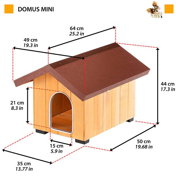 Ferplast Domus Cuccia In Legno Di Pino Nordico Mini-7