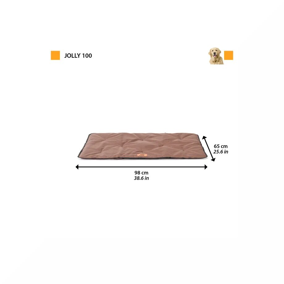 Ferplast  Jolly 100 Materassino Per Cani Tessuto Tecnico Nero 98 x 65 cm-2