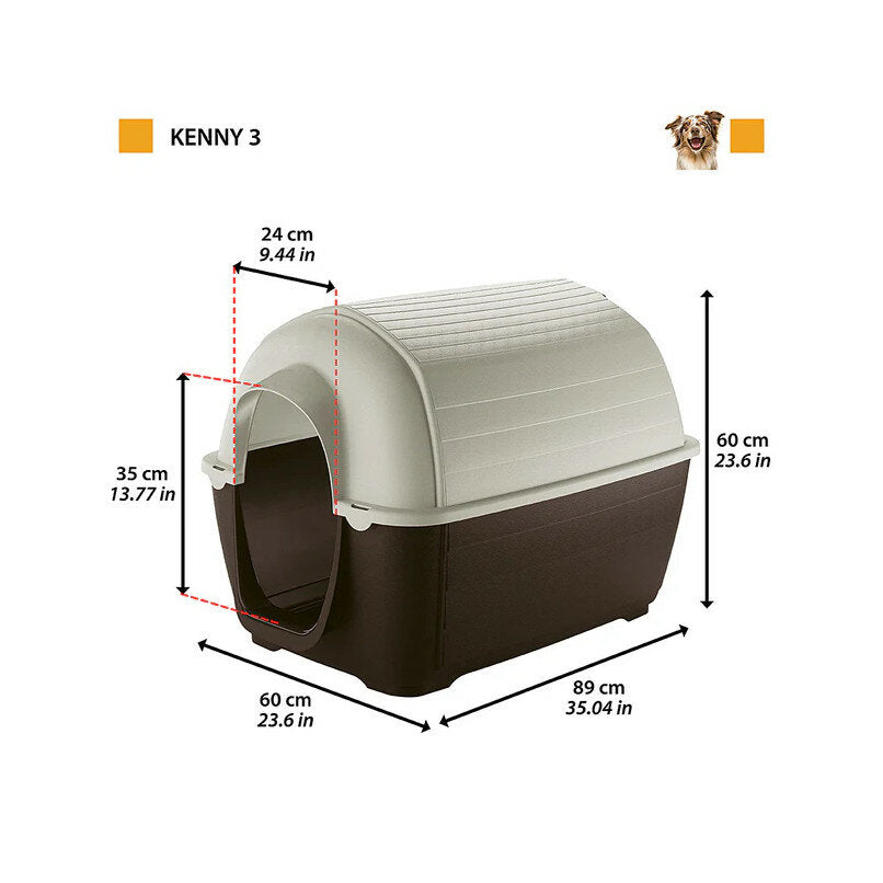 Ferplast Kenny Cuccia In Resina Termplastica Per Cani 60x89xh60cm-4