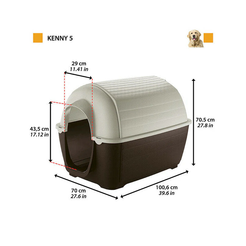 Ferplast Kenny Cuccia In Resina Termplastica Per Cani 70x100,6xh70,5cm-4