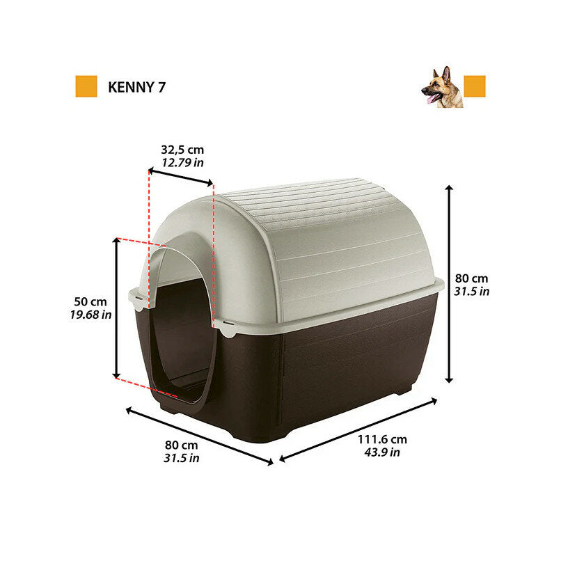 Ferplast Kenny Cuccia In Resina Termplastica Per Cani 80x111,6xh80cm-4