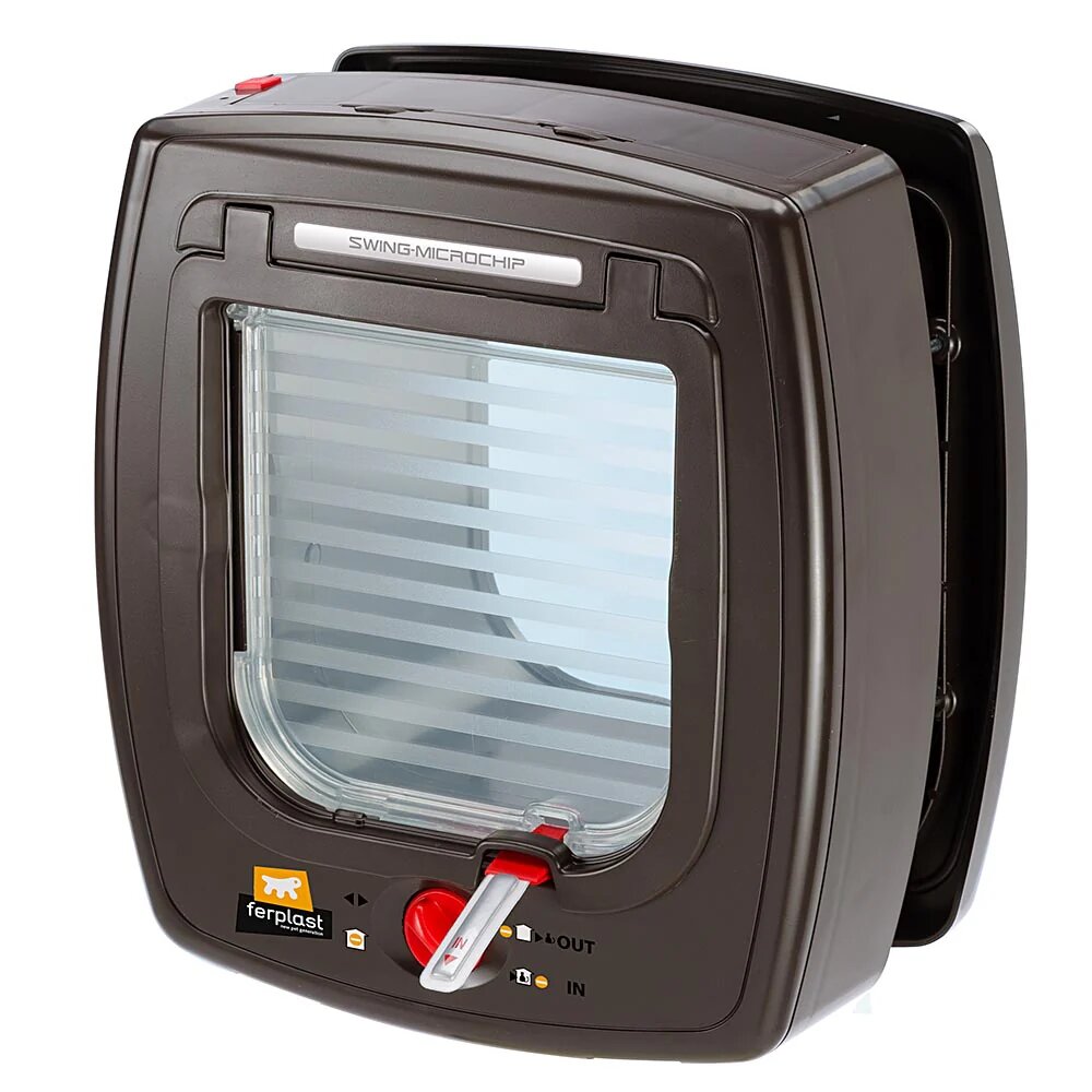 Swing Microchip Portina Per Gatti Con Sistema D'apertura A Microchip Colore Marrone-1