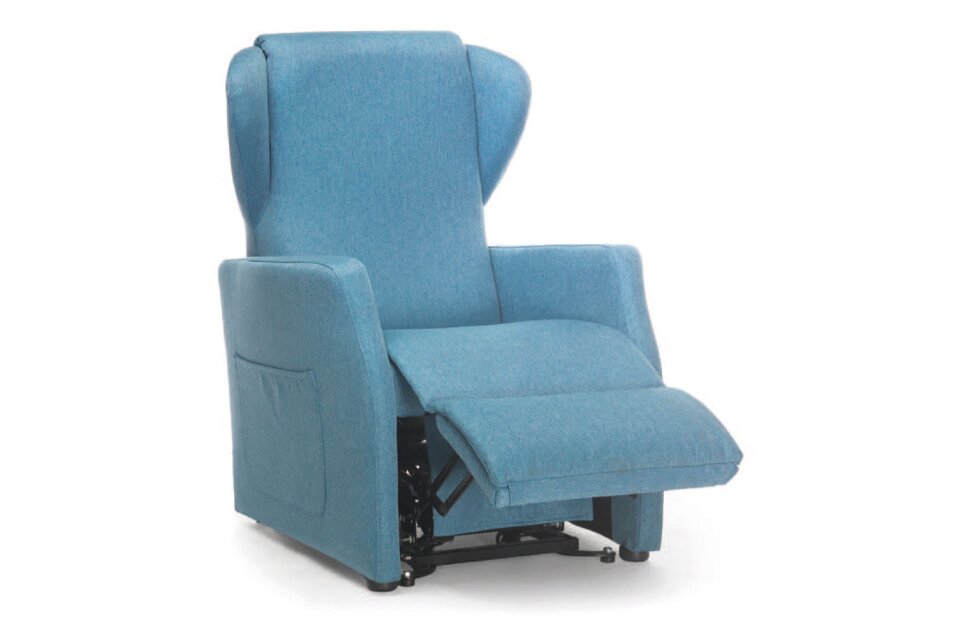 Mopedia Poltrona Elevabile Ninfea con Roller 4 Ruote 50mm PO401 Blu-1