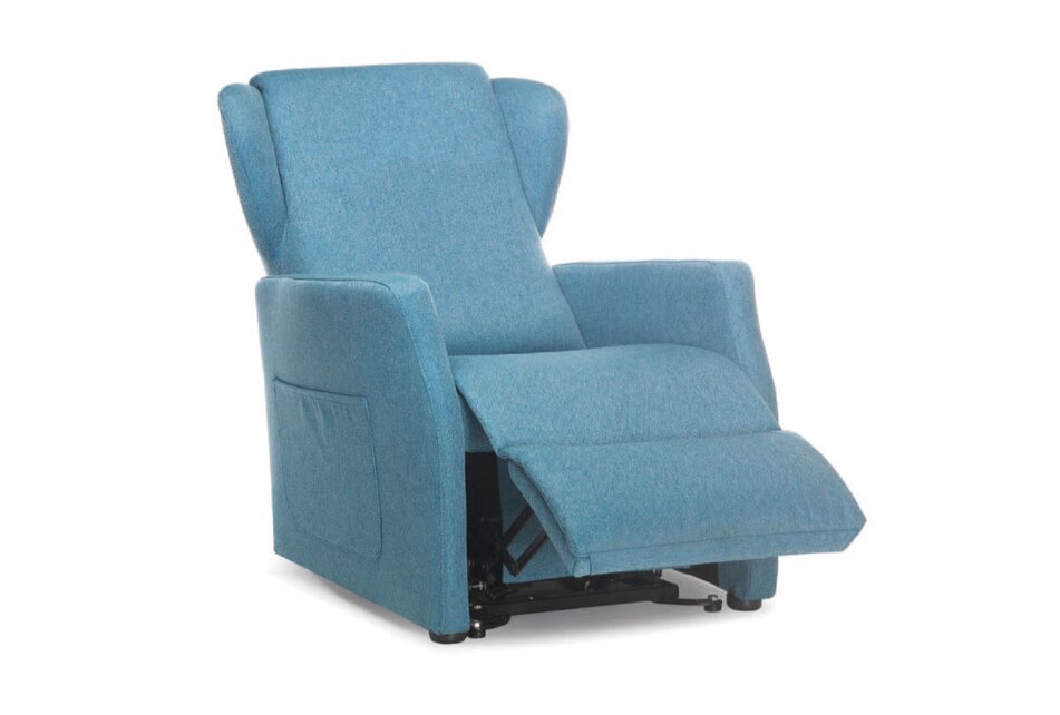Mopedia Poltrona Elevabile Ninfea con Roller 4 Ruote 50mm PO401 Blu-2