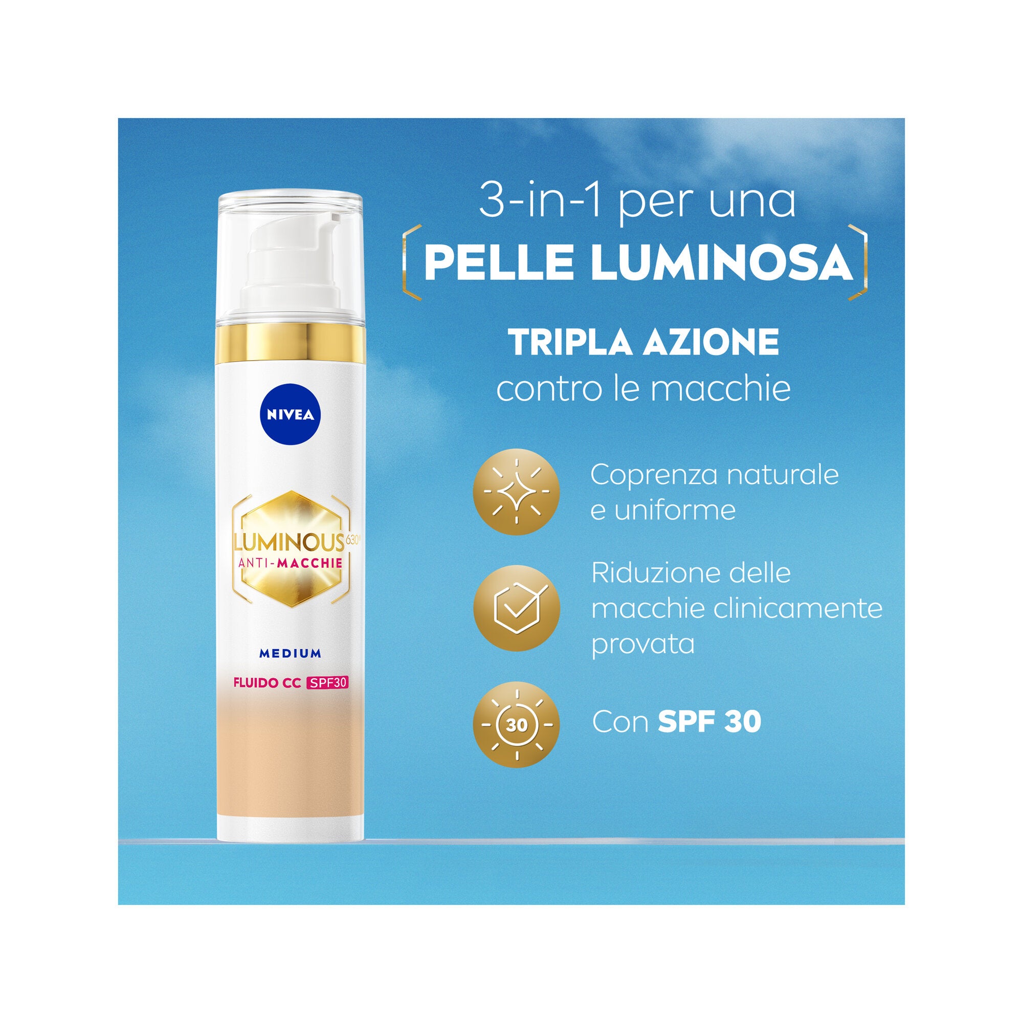 Nivea Cellular Luminous630 CC Anti-Macchie SPF30 40ml 02 Medium-2