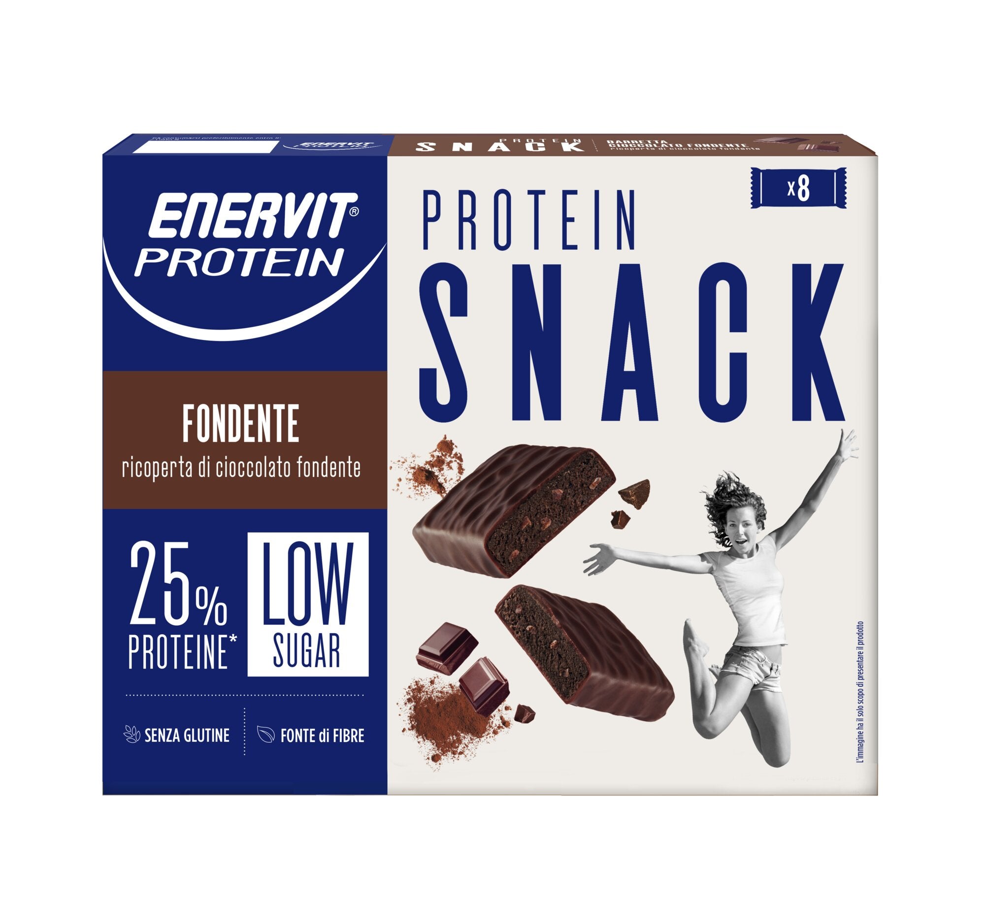 Enervit Protein Snack Fondente Low Sugar 8 Barrette Da 27g-1