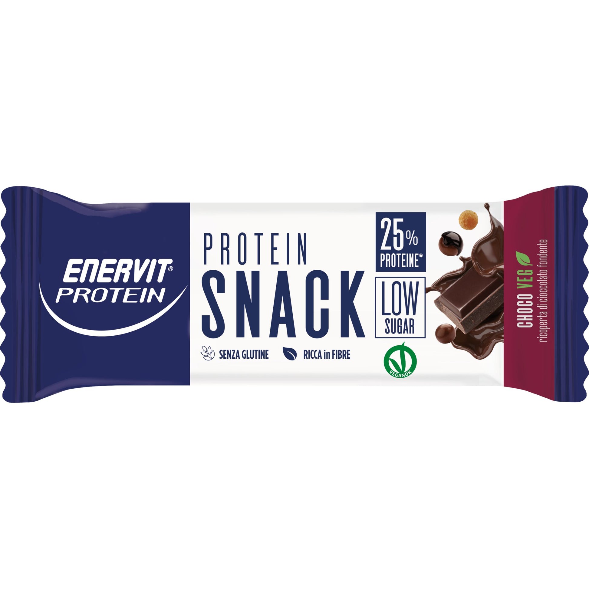 Enervit Protein Snack Choco Veg Low Sugar 33g-1
