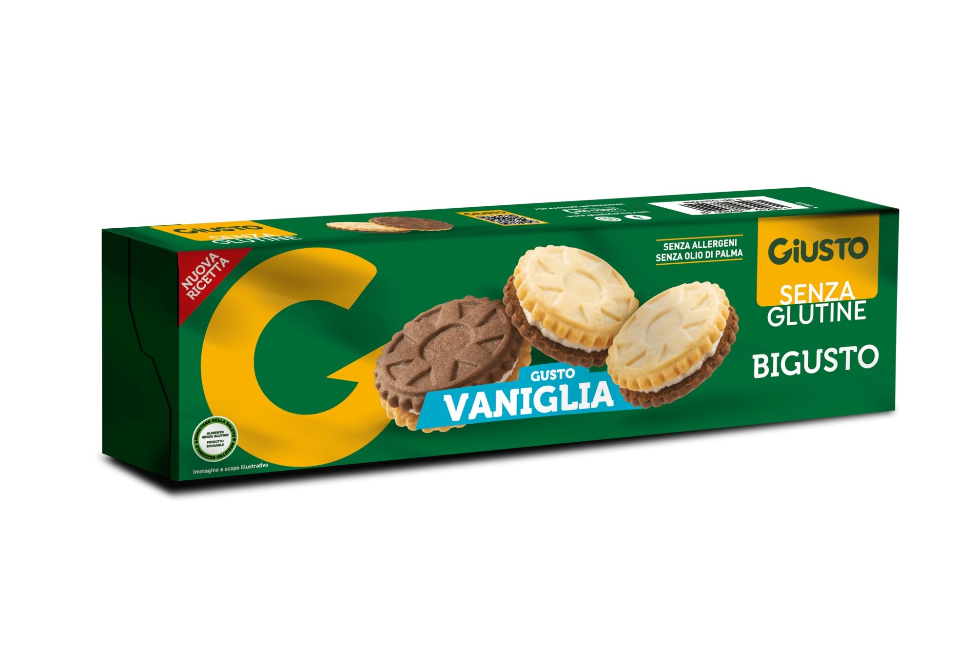 Giusto Biscotti Bigusto Senza Glutine Gusto Vaniglia 120g-1