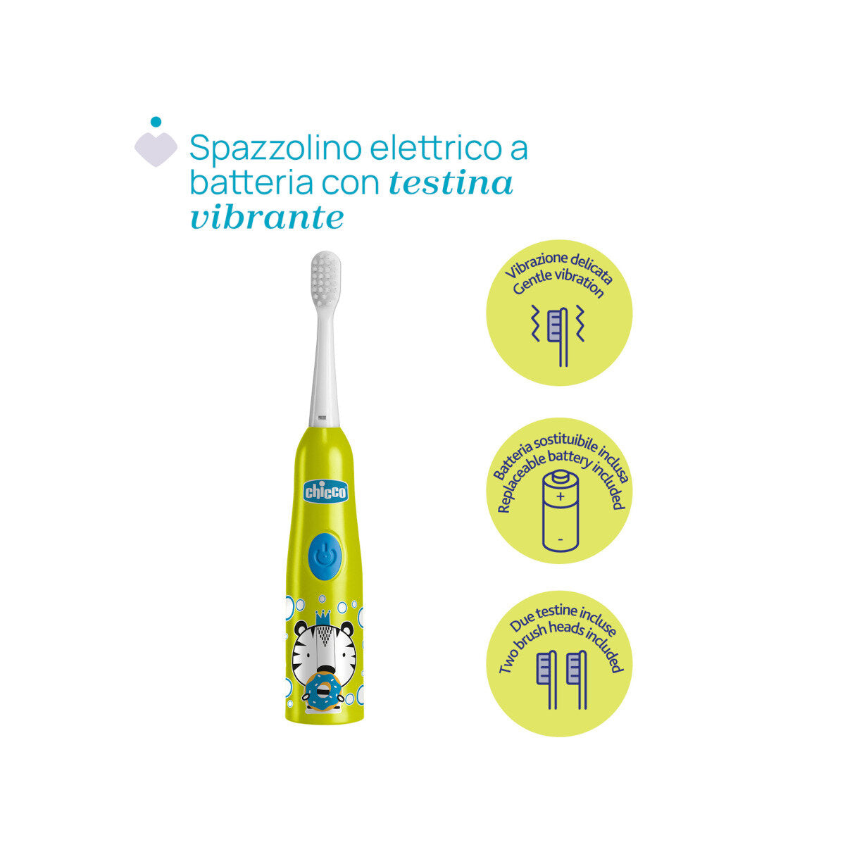 Chicco Spazzolino Elettrico Tigre 3+ Anni 1 Pezzo-2