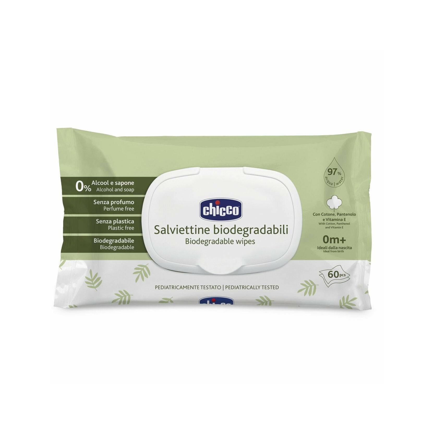 Chicco Salviettine Biodegradabili 60 Pezzi-1