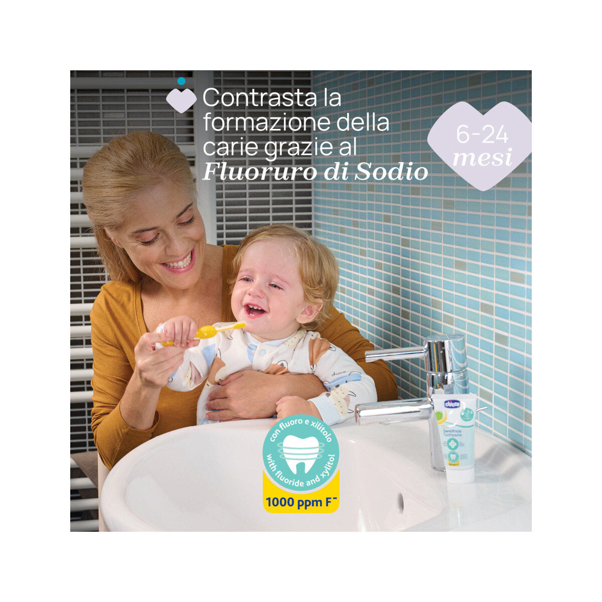 Chicco Dentifricio 6-24 Mesi Gusto Mela-Banana Con Fluoro 50ml-2