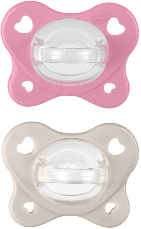 Chicco Dual Soft Succhietto Rosa 6-16 Mesi 2 Pezzi-0
