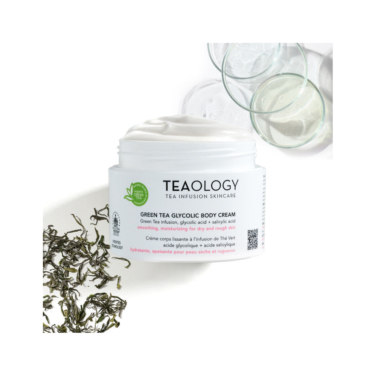 Teaology Green Tea Glycolic Body Cream 260ml-3