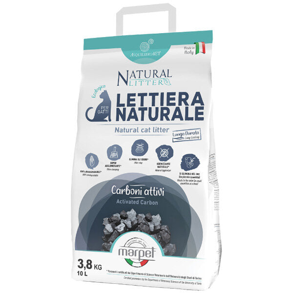 Marpet Equilibriavet Lettiera Vegetale Naturale ai Carboni Attivi 10L-1