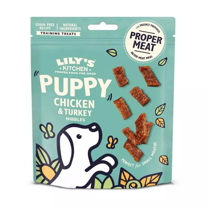 Lily's Kitchen Chicken & Turkey Nibbles for Puppies Snacks Dog 70g-1