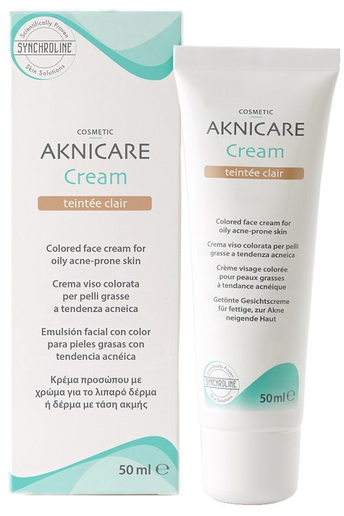 Aknicare Crema Colorata Viso Pelle Grassa 50ml Chiara-1