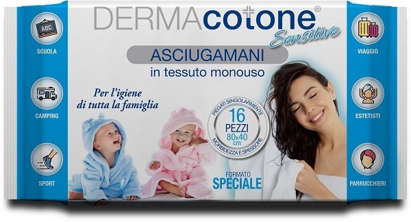 Dermacotone Sensitive Asciugamani Speciale 80x40 cm 16 Pezzi-0