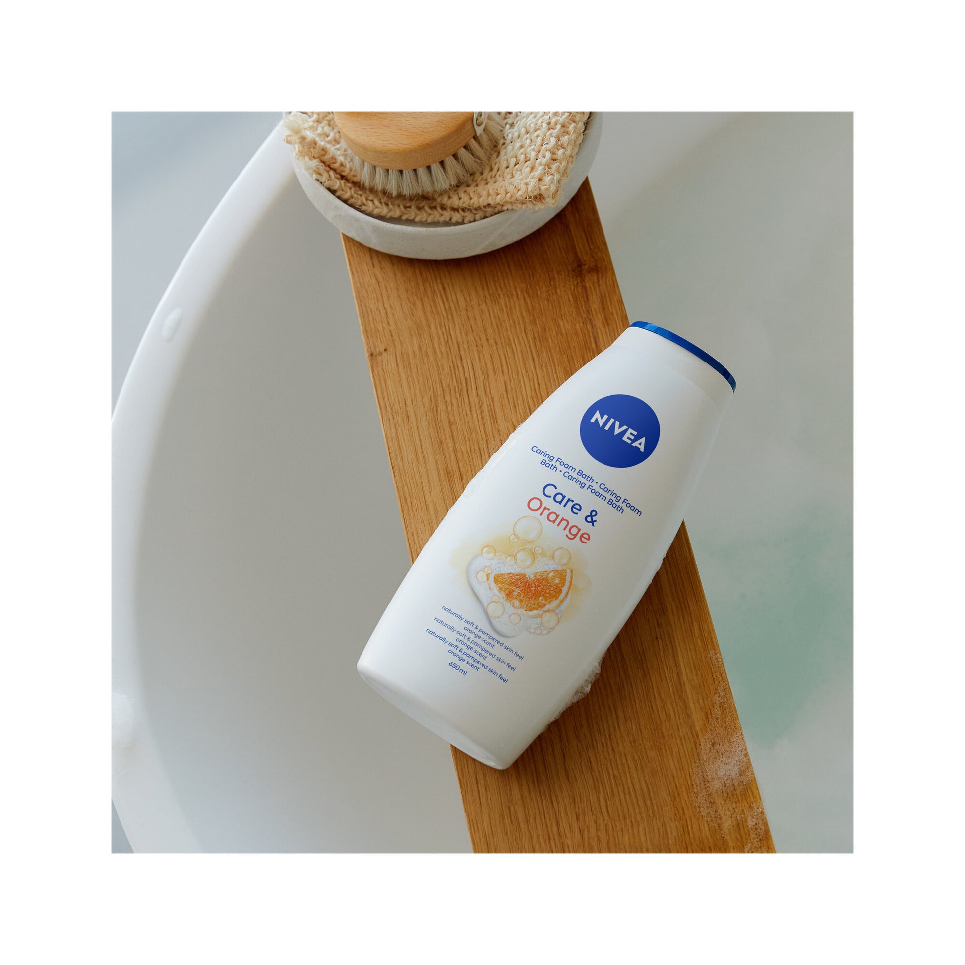 Nivea Bagnodoccia Care & Orange Bagnoschiuma in Crema Detergente Al Profumo Di Arancia 650ml-3