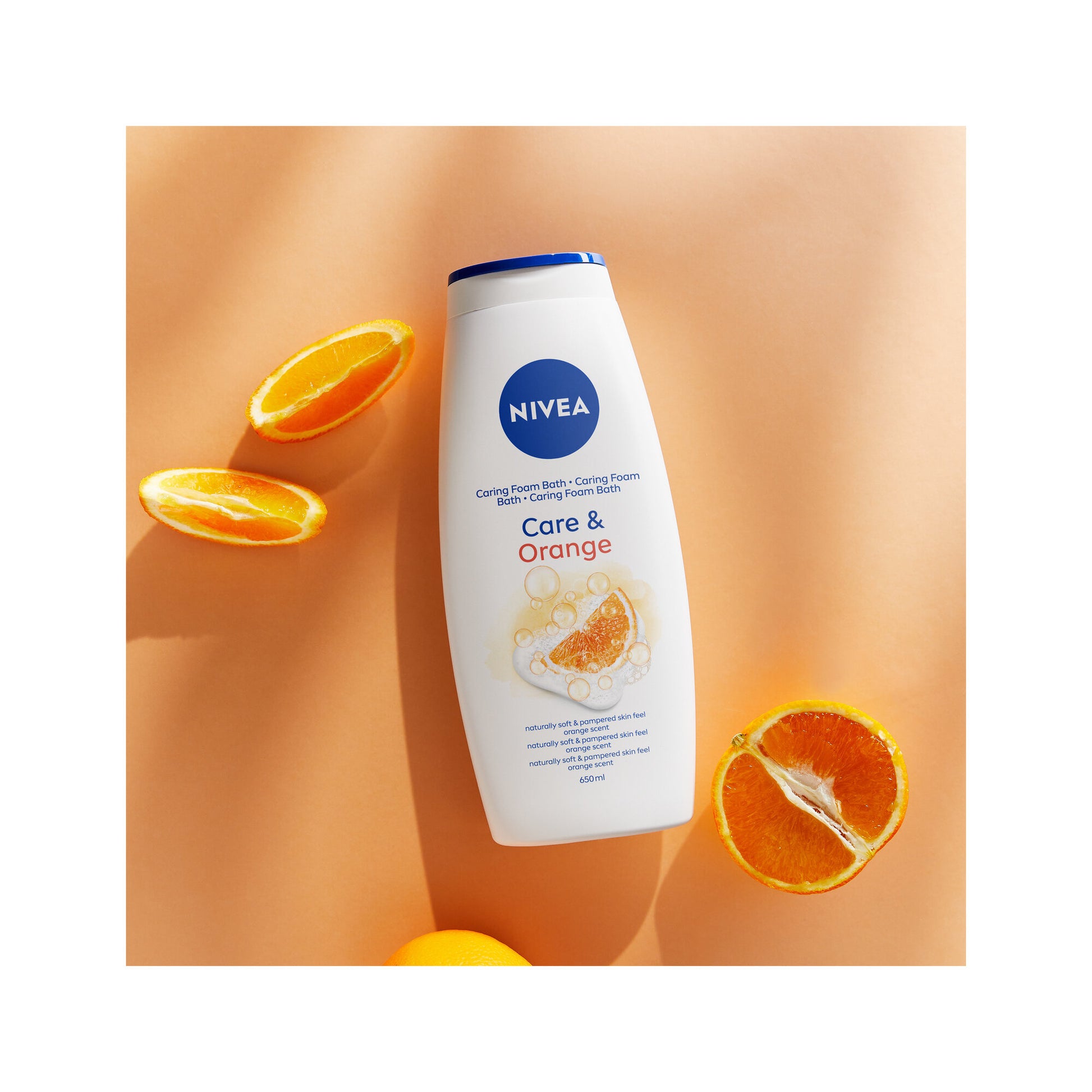 Nivea Bagnodoccia Care & Orange Bagnoschiuma in Crema Detergente Al Profumo Di Arancia 650ml-4
