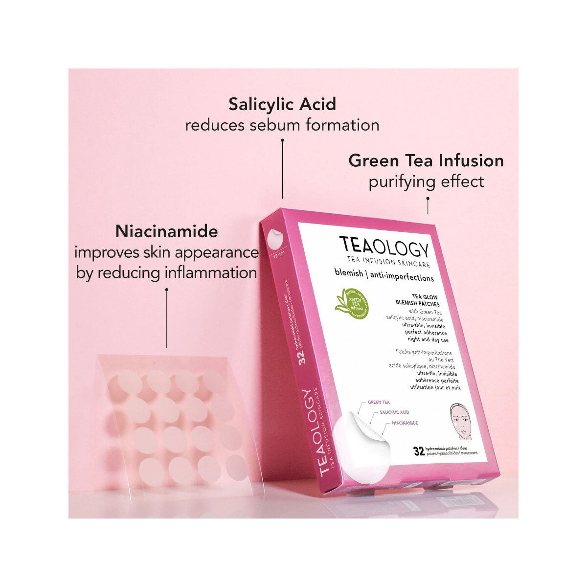 Teaology Tea Glow Patch Idrocolloidali Anti-Imperfezioni 32 Pezzi-3